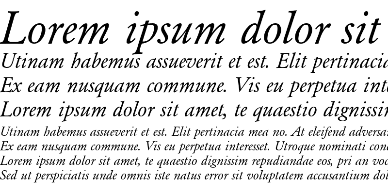 Sample of Garamond-Normal-Italic