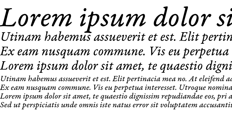 Sample of Garamond Premier Pro Italic Caption