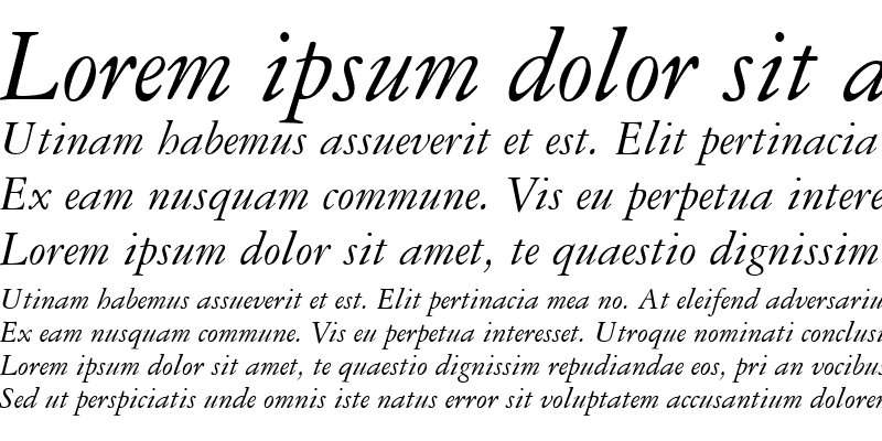 Sample of Garamond Reprise SSi Italic