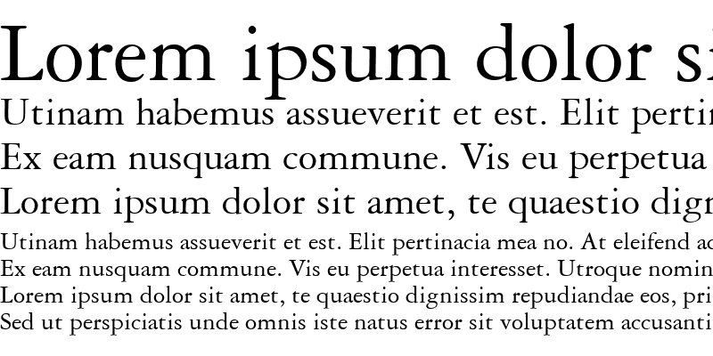 Sample of Garamond Reprise SSi