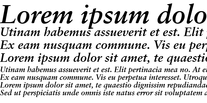 Sample of Garamond Retrospective SSi Bold Italic