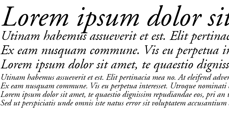 Sample of Garamond SSi Italic