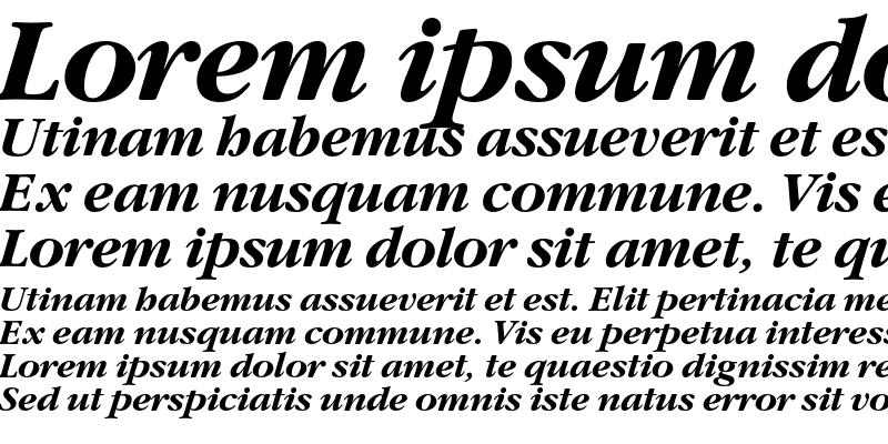 Sample of GaramondC Bold Italic