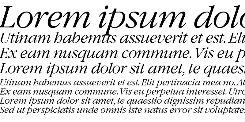 Sample of GaramondCTT Italic