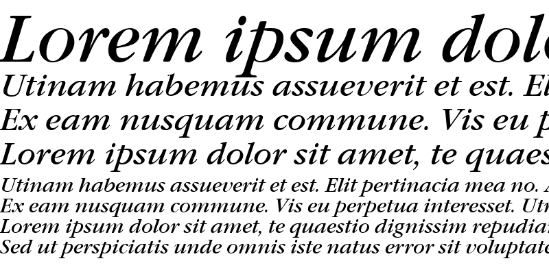 Sample of GaramondItcTEE Italic