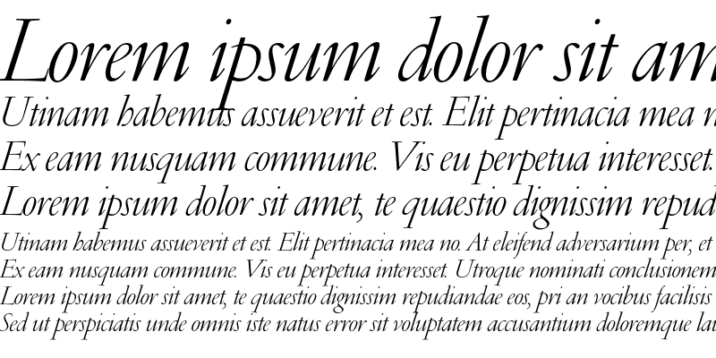 Sample of GaramondLight Italic