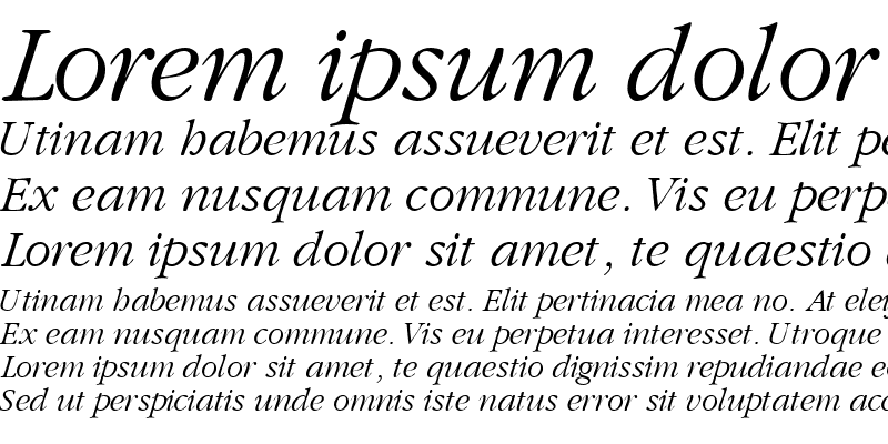 Sample of GaramondLightSSK Italic