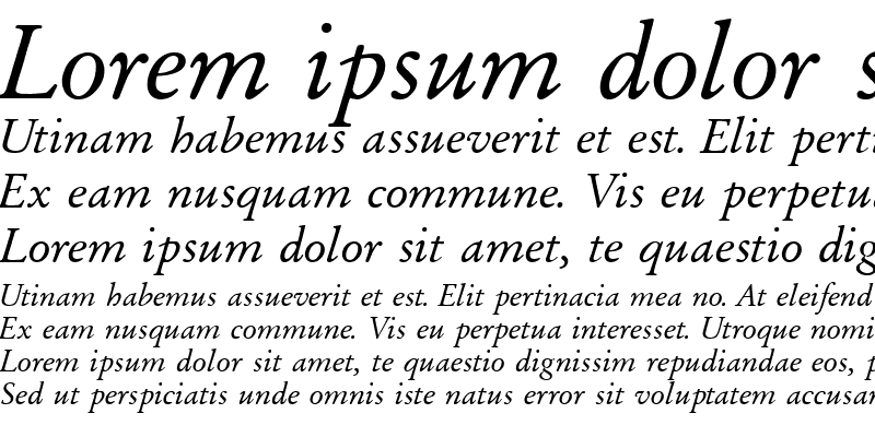 Sample of GaramondNo2TReg Italic