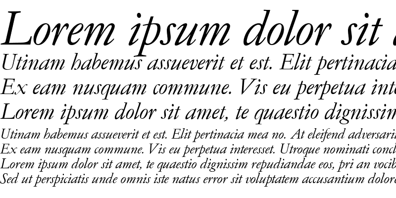 Sample of GaramondNo4CyrTCYLig Italic