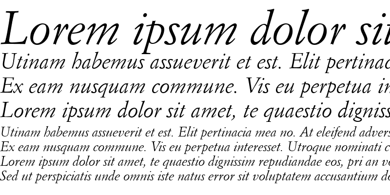 Sample of GaramondNo9TReg Italic