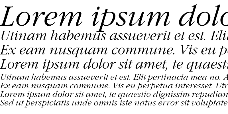 Sample of GaramondNovaL Italic