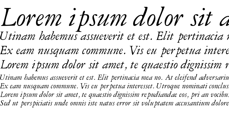 Sample of GaramondRepriseOSSSK Italic