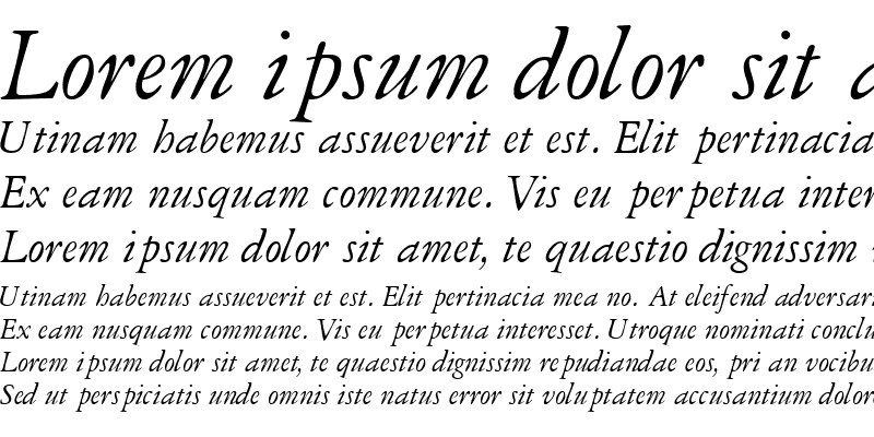 Sample of GaramondRepriseSSK Italic