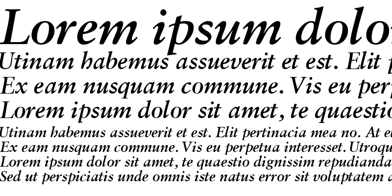 Sample of GaramondRetrospectiveOSSSK Bold Italic