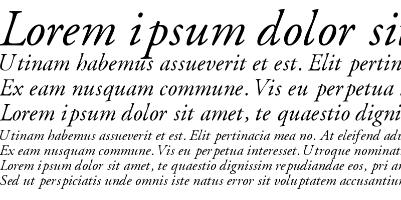 Sample of GaramondSSK Italic