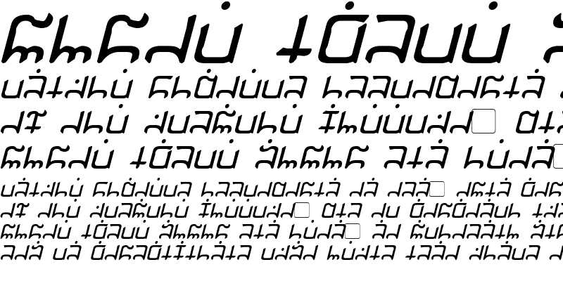 Sample of Gargish Italic
