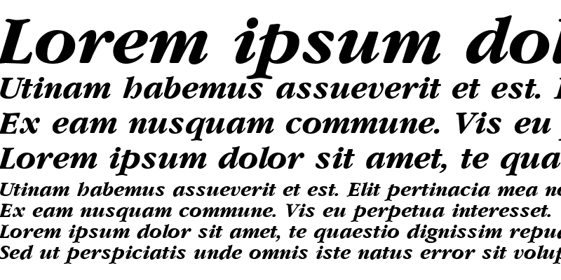 Sample of Garnet Bold Italic