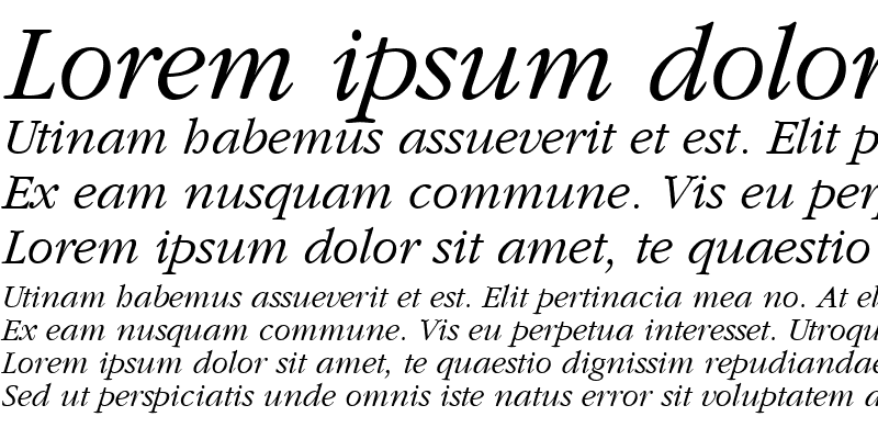Sample of Garnet Italic