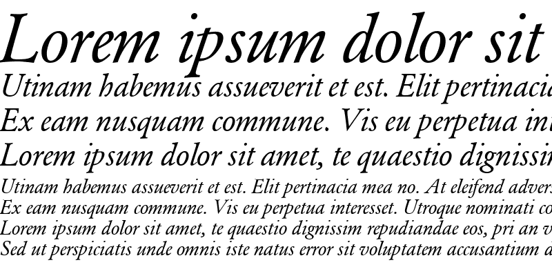 Sample of GarondDB Italic