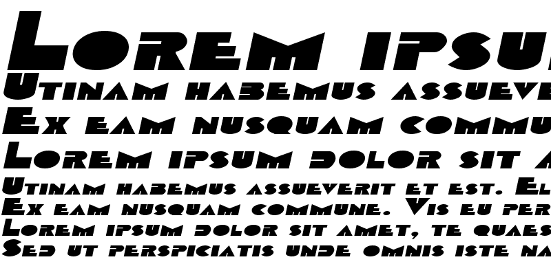 Sample of GarretExtended Italic