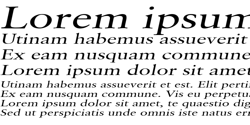 Sample of Garrick Extended Italic