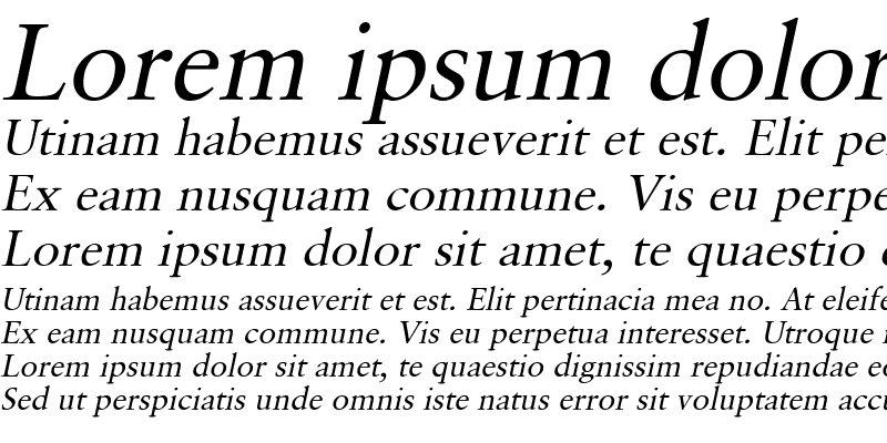 Sample of Garrick Italic