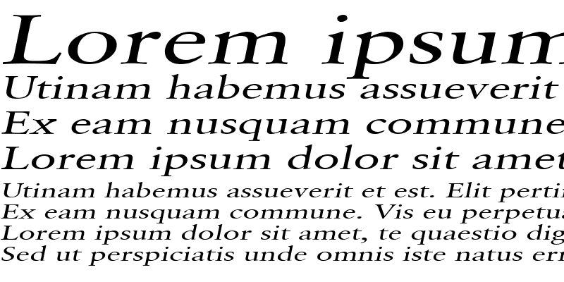 Sample of GarrickExtended Italic