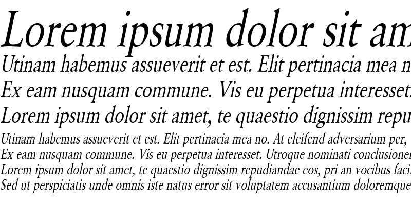 Sample of GarrickThin Italic