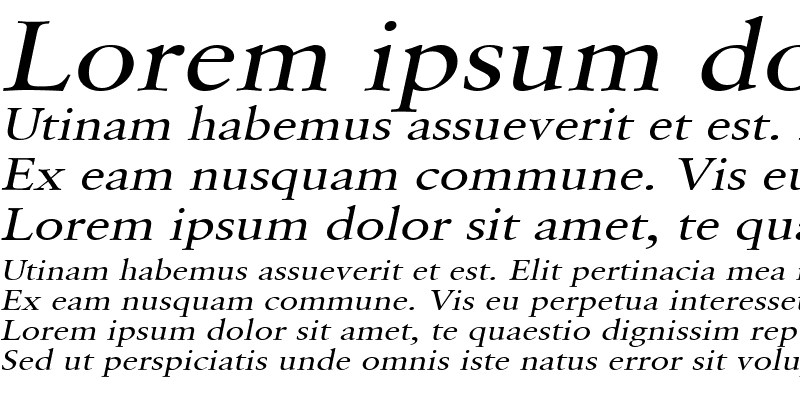 Sample of GarrickWide Italic