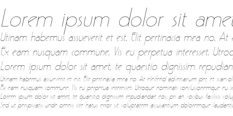 Sample of GastonWide Italic