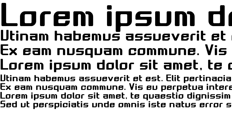 Sample of GAU_font_modern