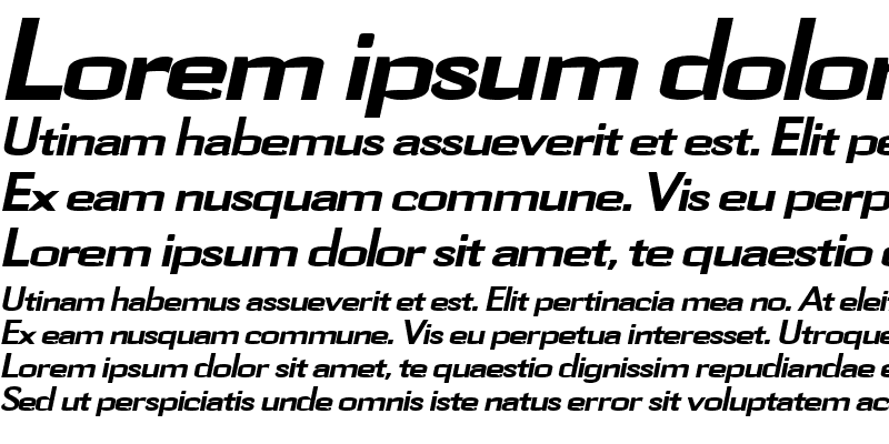 Sample of Gauss Bold Italic