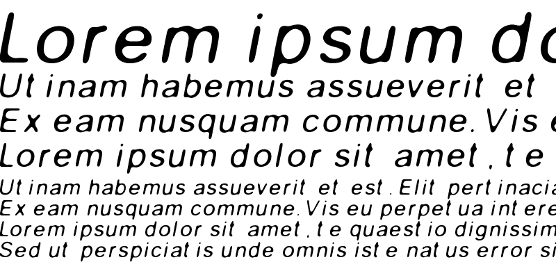 Sample of Gaussian Blur Italic Regular