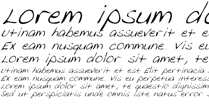 Sample of GavinsHand Italic