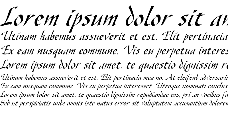 Sample of GazeCondensed Italic