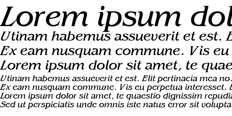 Sample of Gazette Italic
