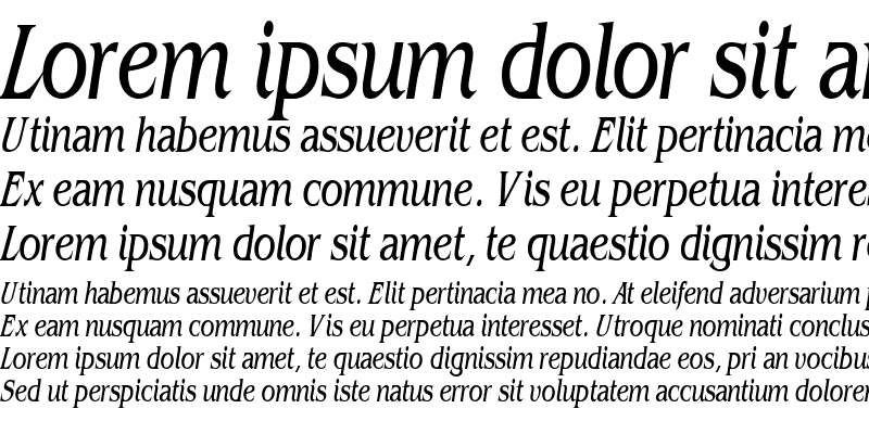 Sample of GazetteCondensed Italic