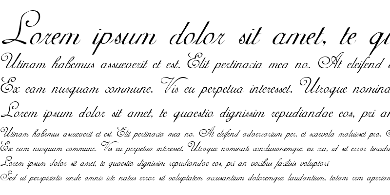 Sample of GE Adina Script Normal