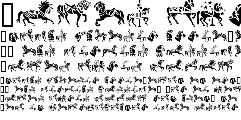Sample of GE Carousel Horses