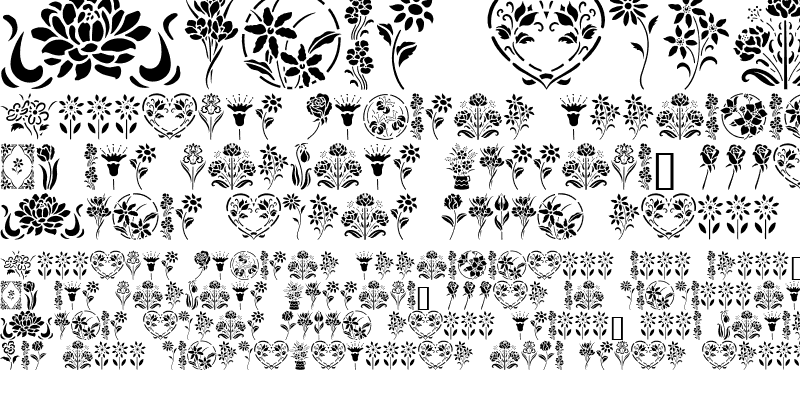 Sample of GE Floral Stencils Regular