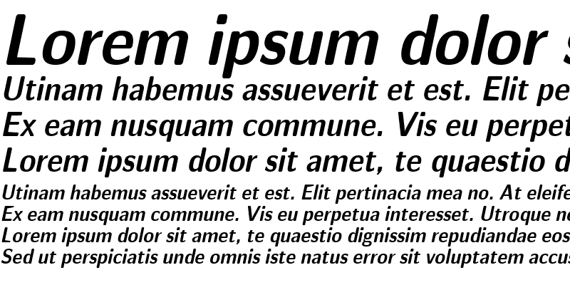 Sample of GE Novus Sans Bold Italic