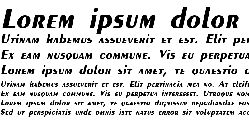 Sample of GE Penguin Bold Italic