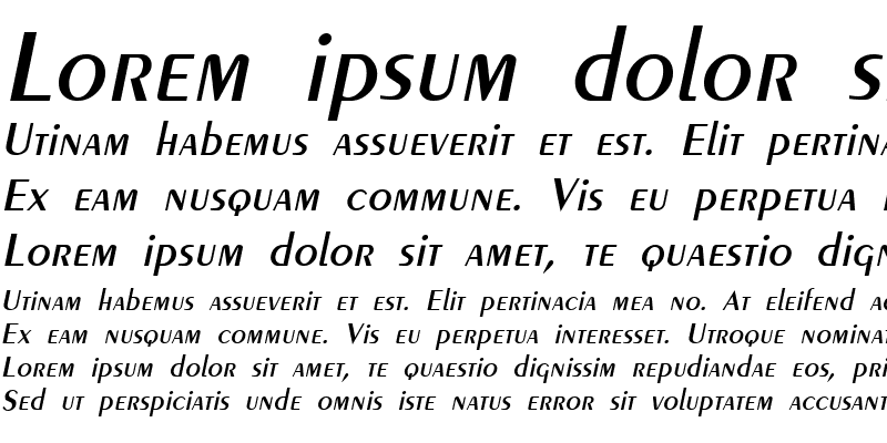 Sample of GE Penguin Italic