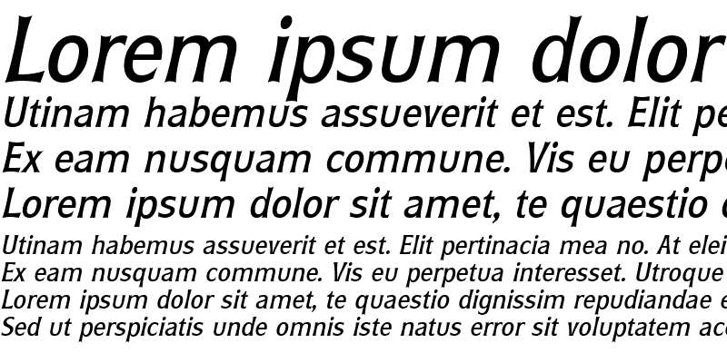 Sample of GE Rythyms Italic