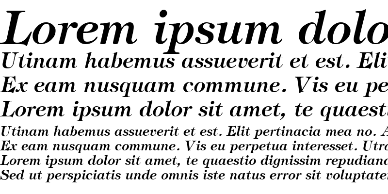 Sample of GE Timpani Bold Italic