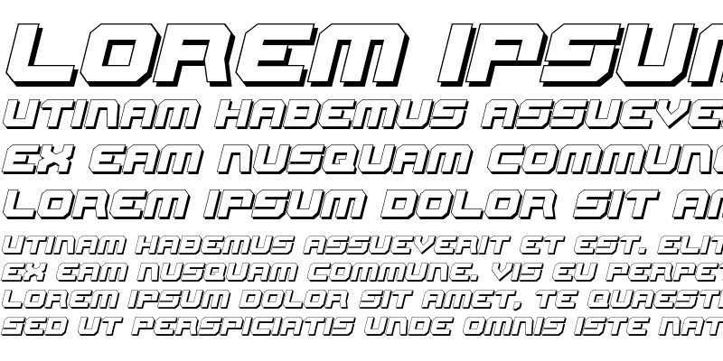 Sample of Gearhead 3D Italic Italic