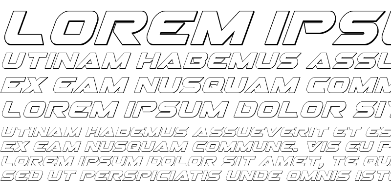 Sample of Gemina 2 3D Italic