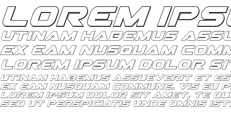Sample of Gemina 3D Italic