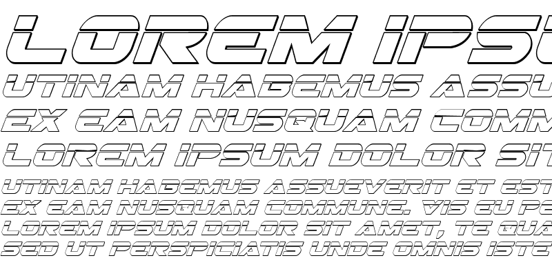 Sample of Gemina 3D Laser Italic