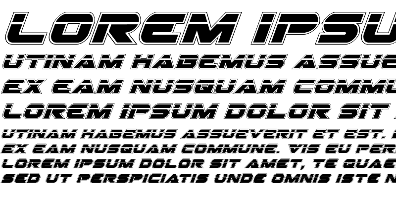 Sample of Gemina Academy Laser Italic